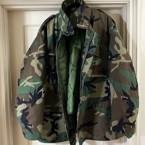 Vintage US Army Field Coat with Liner Jacket